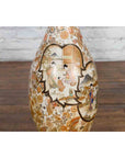 Large Japanese Vintage Kutani Style Scalloped Palace Vase with Court Scenes-6. Asian & Chinese Furniture, Art, Antiques, Vintage Home Décor for sale at FEA Home