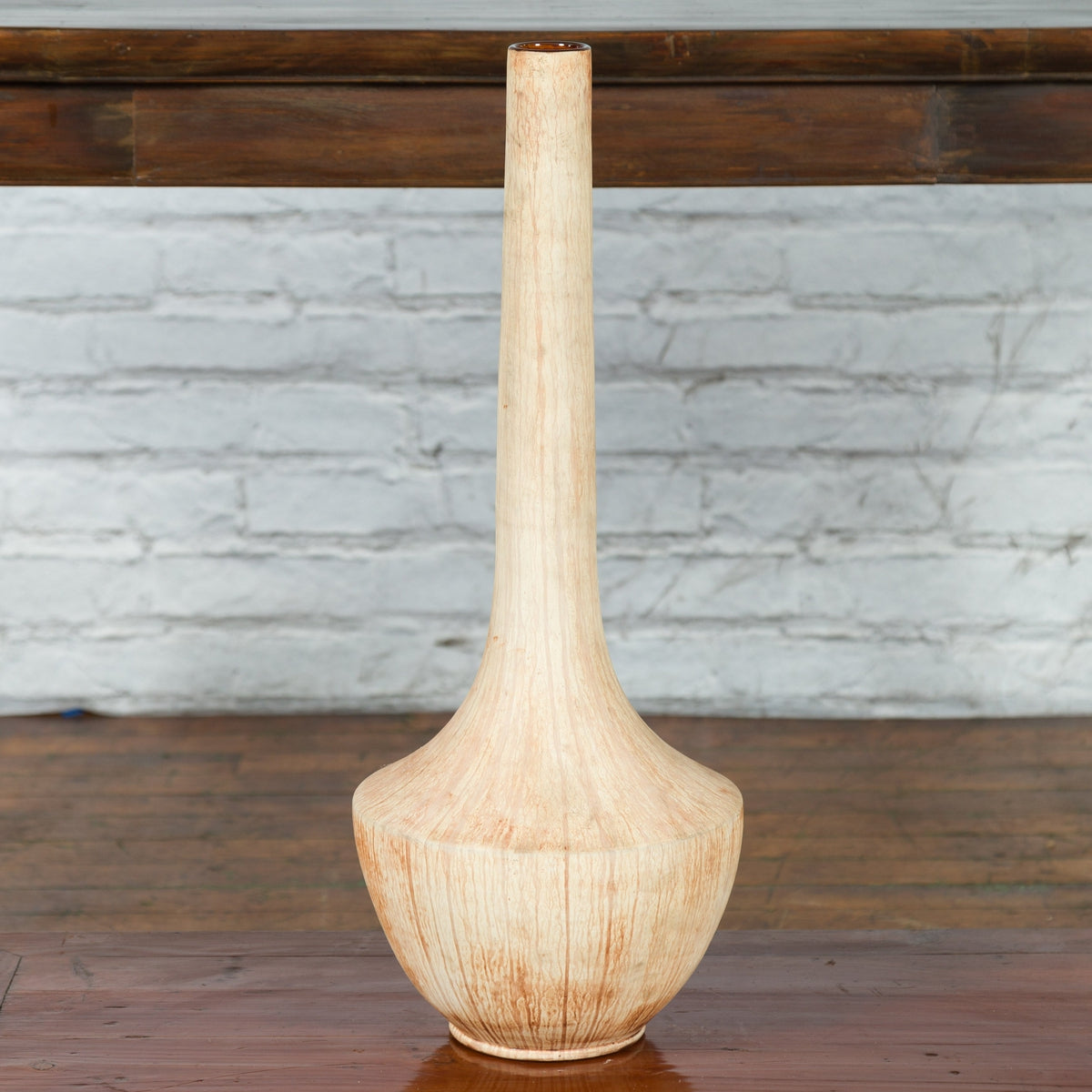 Northern Thai Chiang Mai White Contemporary Vase from the Prem Collection-4. Asian & Chinese Furniture, Art, Antiques, Vintage Home Décor for sale at FEA Home