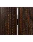 Chinese Early 20th Century Brown and Red Two-Panel Screen with Calligraphy-17. Asian & Chinese Furniture, Art, Antiques, Vintage Home Décor for sale at FEA Home