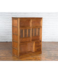 Japanese Antique Kitchen Cabinet with Sliding Doors, Rattan and Glass Panels-10. Asian & Chinese Furniture, Art, Antiques, Vintage Home Décor for sale at FEA Home
