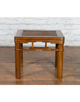 Qing Dynasty 19th Century Chinese Wooden Side Table with Pillar Strut Motifs-14. Asian & Chinese Furniture, Art, Antiques, Vintage Home Décor for sale at FEA Home