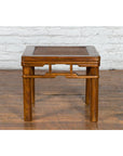 Qing Dynasty 19th Century Chinese Wooden Side Table with Pillar Strut Motifs-2. Asian & Chinese Furniture, Art, Antiques, Vintage Home Décor for sale at FEA Home