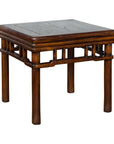 Chinese Ming Style Early 20th Century Brown Drink Table with Pillar Strut Motifs-1. Asian & Chinese Furniture, Art, Antiques, Vintage Home Décor for sale at FEA Home