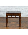 Chinese Ming Style Early 20th Century Brown Drink Table with Pillar Strut Motifs-2. Asian & Chinese Furniture, Art, Antiques, Vintage Home Décor for sale at FEA Home