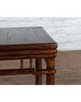 Chinese Ming Style Early 20th Century Brown Drink Table with Pillar Strut Motifs-5. Asian & Chinese Furniture, Art, Antiques, Vintage Home Décor for sale at FEA Home