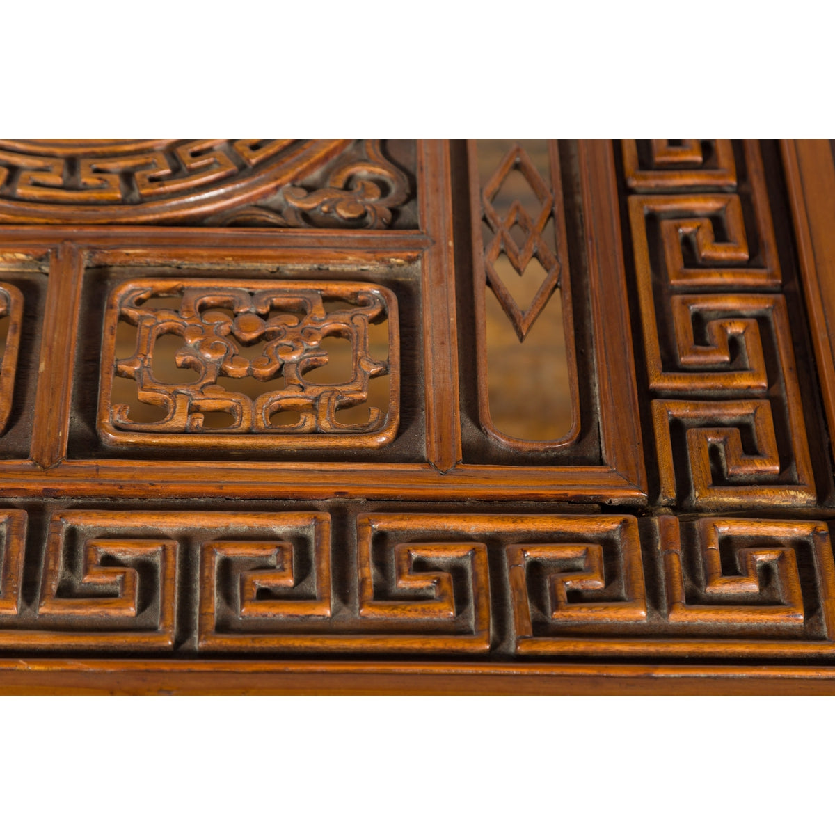 Chinese Qing Dynasty Period 19th Century Coffee Table with Carved Fretwork Top-11. Asian & Chinese Furniture, Art, Antiques, Vintage Home Décor for sale at FEA Home