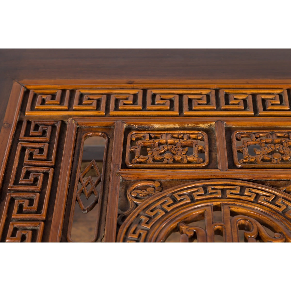 Chinese Qing Dynasty Period 19th Century Coffee Table with Carved Fretwork Top-8. Asian & Chinese Furniture, Art, Antiques, Vintage Home Décor for sale at FEA Home