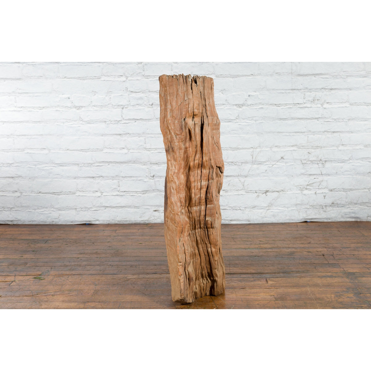 Antique Northern Thai Primitive Folk Teak Planter Made of a Hollow Tree Trunk-4. Asian & Chinese Furniture, Art, Antiques, Vintage Home Décor for sale at FEA Home
