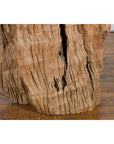 Antique Northern Thai Primitive Folk Teak Planter Made of a Hollow Tree Trunk-8. Asian & Chinese Furniture, Art, Antiques, Vintage Home Décor for sale at FEA Home