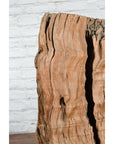 Antique Northern Thai Primitive Folk Teak Planter Made of a Hollow Tree Trunk-9. Asian & Chinese Furniture, Art, Antiques, Vintage Home Décor for sale at FEA Home