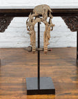 Burmese 18th Century Cast Bronze Buddhist Temple Bell Bracket with Elephant-3. Asian & Chinese Furniture, Art, Antiques, Vintage Home Décor for sale at FEA Home