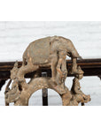 Burmese 18th Century Cast Bronze Buddhist Temple Bell Bracket with Elephant-5. Asian & Chinese Furniture, Art, Antiques, Vintage Home Décor for sale at FEA Home