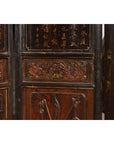 Chinese Early 20th Century Brown and Red Eight-Panel Screen, SKU , image 16
