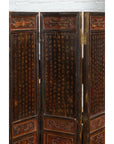 Chinese Early 20th Century Brown and Red Eight-Panel Screen, SKU , image 8