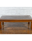 Chinese Vintage Low Coffee Table with Two-Toned Top and Curving Legs-12. Asian & Chinese Furniture, Art, Antiques, Vintage Home Décor for sale at FEA Home