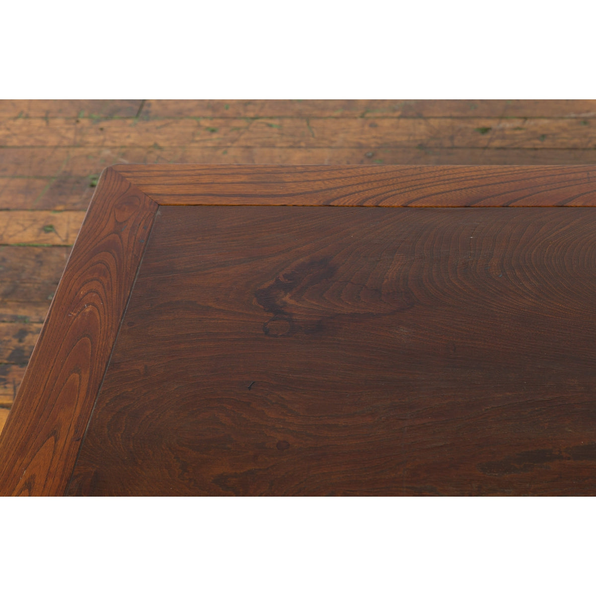 Chinese Vintage Low Coffee Table with Two-Toned Top and Curving Legs-9. Asian & Chinese Furniture, Art, Antiques, Vintage Home Décor for sale at FEA Home