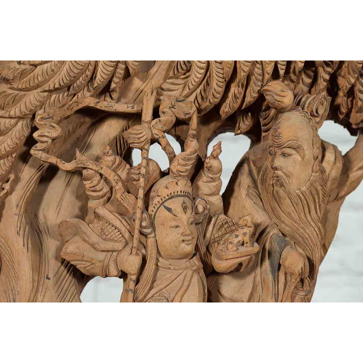 Pair of 19th Century Chinese Qing Dynasty Hand-Carved Wooden Temple Corbels-14. Asian & Chinese Furniture, Art, Antiques, Vintage Home Décor for sale at FEA Home