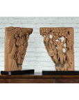 Pair of 19th Century Chinese Qing Dynasty Hand-Carved Wooden Temple Corbels-17. Asian & Chinese Furniture, Art, Antiques, Vintage Home Décor for sale at FEA Home