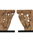 Pair of 19th Century Chinese Qing Dynasty Hand-Carved Wooden Temple Corbels-1. Asian & Chinese Furniture, Art, Antiques, Vintage Home Décor for sale at FEA Home