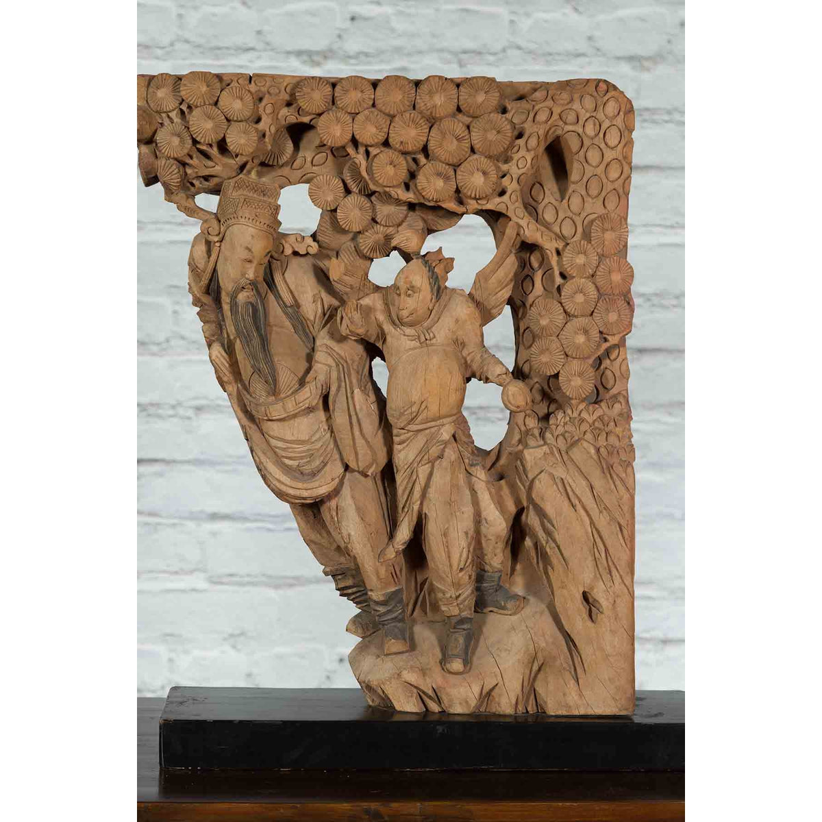 Pair of 19th Century Chinese Qing Dynasty Hand-Carved Wooden Temple Corbels-5. Asian & Chinese Furniture, Art, Antiques, Vintage Home Décor for sale at FEA Home