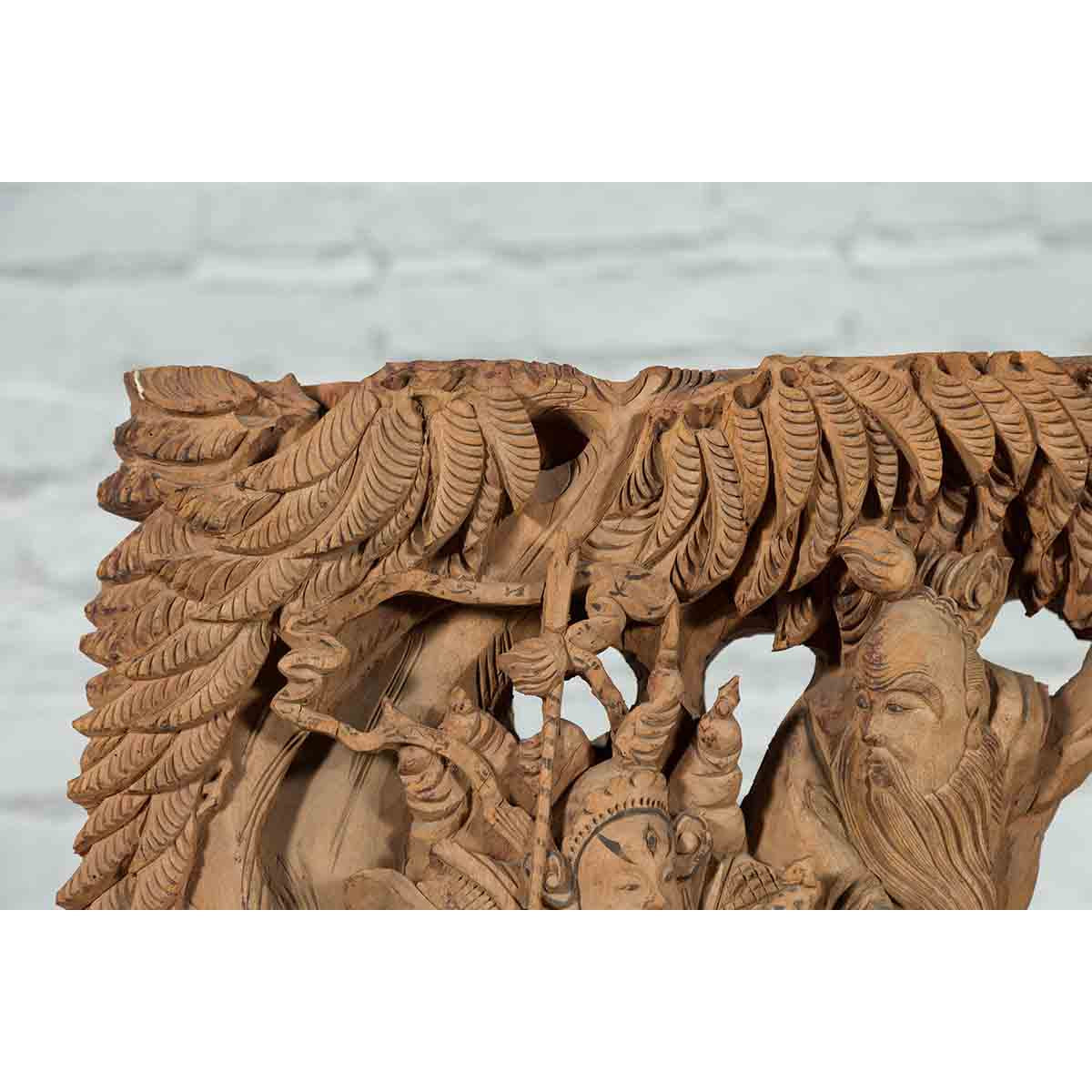 Pair of 19th Century Chinese Qing Dynasty Hand-Carved Wooden Temple Corbels-6. Asian & Chinese Furniture, Art, Antiques, Vintage Home Décor for sale at FEA Home