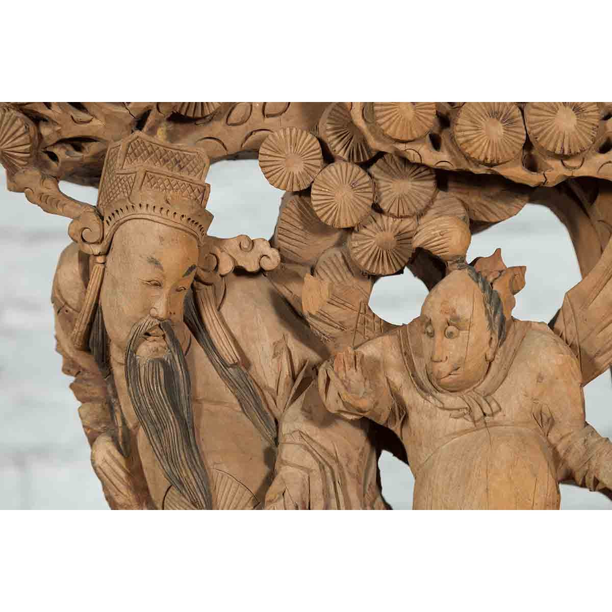 Pair of 19th Century Chinese Qing Dynasty Hand-Carved Wooden Temple Corbels-10. Asian & Chinese Furniture, Art, Antiques, Vintage Home Décor for sale at FEA Home
