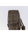 Vintage Lost Wax Cast Bronze Statuette of a Chinese Ancestral Figure-10. Asian & Chinese Furniture, Art, Antiques, Vintage Home Décor for sale at FEA Home