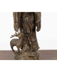 Vintage Lost Wax Cast Bronze Statuette of a Chinese Ancestral Figure-6. Asian & Chinese Furniture, Art, Antiques, Vintage Home Décor for sale at FEA Home