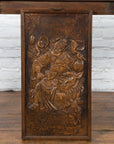 Chinese Zhejiang Vintage Low-Relief Wall Plaque Depicting a Celestial Guardian-3. Asian & Chinese Furniture, Art, Antiques, Vintage Home Décor for sale at FEA Home