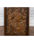 Chinese Zhejiang Vintage Low-Relief Wall Plaque Depicting a Celestial Guardian-5. Asian & Chinese Furniture, Art, Antiques, Vintage Home Décor for sale at FEA Home