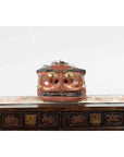 Japanese Edo Period Noh Theater Mask with Red, Black and Golden Patina-4. Asian & Chinese Furniture, Art, Antiques, Vintage Home Décor for sale at FEA Home