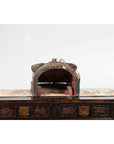 Japanese Edo Period Noh Theater Mask with Red, Black and Golden Patina-6. Asian & Chinese Furniture, Art, Antiques, Vintage Home Décor for sale at FEA Home