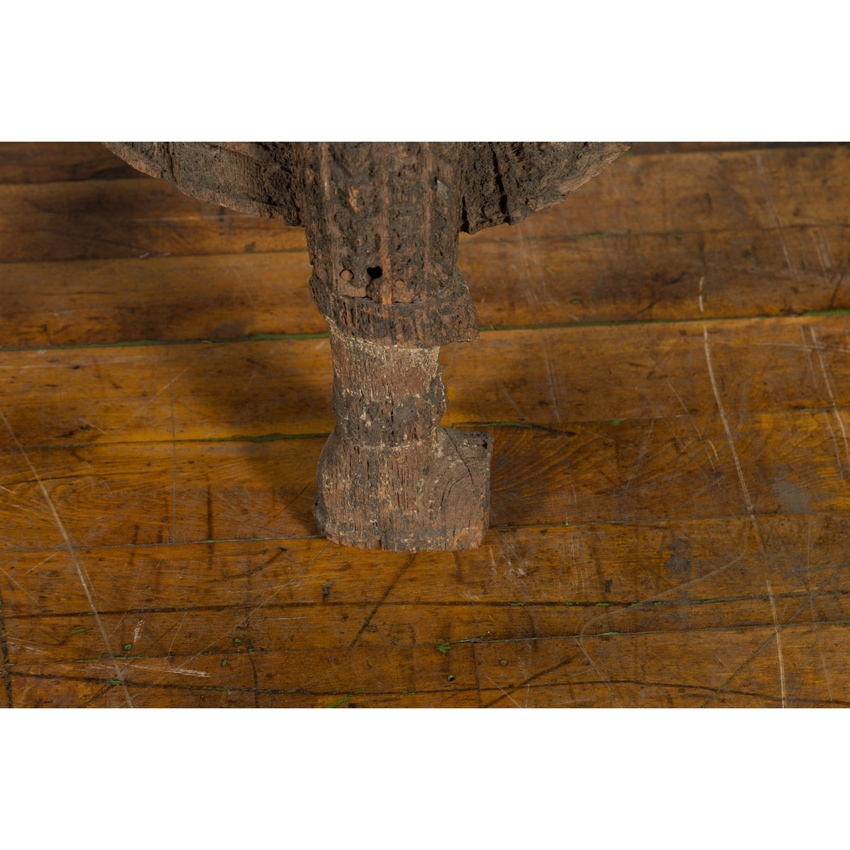 Hand-Carved Wooden Temple Sculpture Depicting a Thai Warrior Ready for Battle-14. Asian & Chinese Furniture, Art, Antiques, Vintage Home Décor for sale at FEA Home
