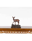 Vintage Lost Wax Cast Bronze Statuette of a Deer Mounted on Marble Base-3. Asian & Chinese Furniture, Art, Antiques, Vintage Home Décor for sale at FEA Home