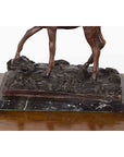Vintage Lost Wax Cast Bronze Statuette of a Deer Mounted on Marble Base-7. Asian & Chinese Furniture, Art, Antiques, Vintage Home Décor for sale at FEA Home
