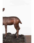 Vintage Lost Wax Cast Bronze Statuette of a Deer Mounted on Marble Base-8. Asian & Chinese Furniture, Art, Antiques, Vintage Home Décor for sale at FEA Home