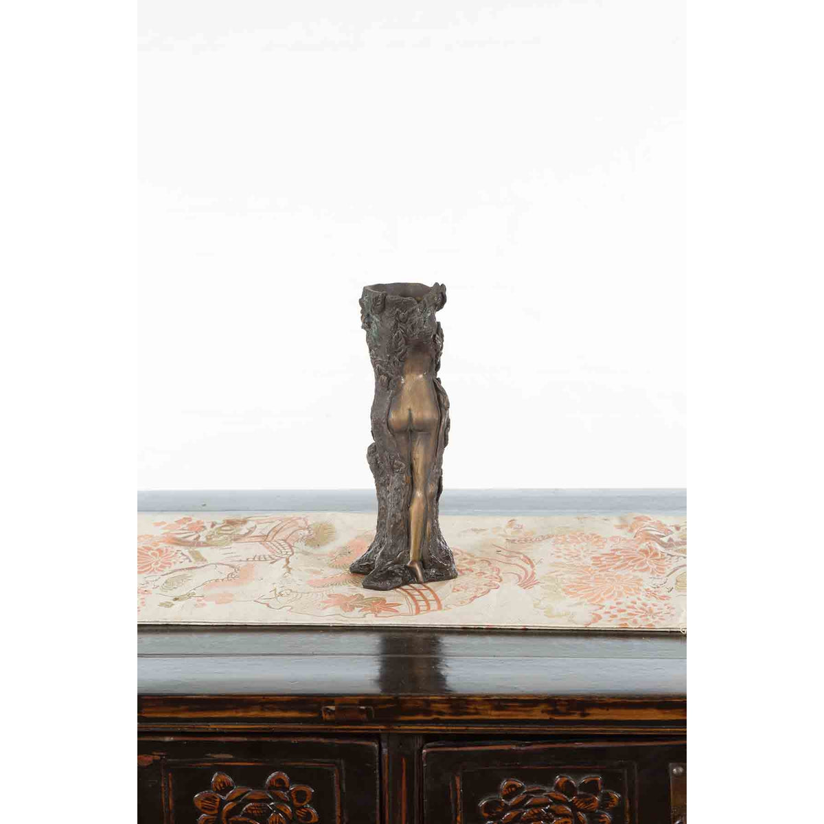 Small Vintage Bronze Dryad Tree Nymph Candle Holder-6. Asian & Chinese Furniture, Art, Antiques, Vintage Home Décor for sale at FEA Home