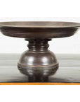 Vintage Cast Bronze Circular Cake Stand with Dark Patina-6. Asian & Chinese Furniture, Art, Antiques, Vintage Home Décor for sale at FEA Home