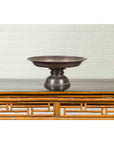 Vintage Cast Bronze Circular Cake Stand with Dark Patina-9. Asian & Chinese Furniture, Art, Antiques, Vintage Home Décor for sale at FEA Home