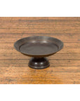 Vintage Cast Bronze Circular Cake Stand with Dark Patina-3. Asian & Chinese Furniture, Art, Antiques, Vintage Home Décor for sale at FEA Home