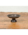 Vintage Cast Bronze Circular Cake Stand with Dark Patina-4. Asian & Chinese Furniture, Art, Antiques, Vintage Home Décor for sale at FEA Home