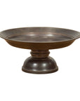 Vintage Cast Bronze Circular Cake Stand with Dark Patina-1. Asian & Chinese Furniture, Art, Antiques, Vintage Home Décor for sale at FEA Home