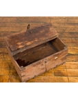 Rustic Indian 19th Century Treasure Box with Carved Rosettes and Small Feet-4. Asian & Chinese Furniture, Art, Antiques, Vintage Home Décor for sale at FEA Home