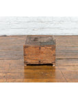 Rustic Indian 19th Century Treasure Box with Carved Rosettes and Small Feet-11. Asian & Chinese Furniture, Art, Antiques, Vintage Home Décor for sale at FEA Home