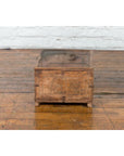 Rustic Indian 19th Century Treasure Box with Carved Rosettes and Small Feet-13. Asian & Chinese Furniture, Art, Antiques, Vintage Home Décor for sale at FEA Home