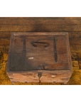 Rustic Indian 19th Century Treasure Box with Carved Rosettes and Small Feet-10. Asian & Chinese Furniture, Art, Antiques, Vintage Home Décor for sale at FEA Home