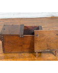 Indonesian 19th Century Wooden Trunk with Partially Removable Top and Iron Studs-4. Asian & Chinese Furniture, Art, Antiques, Vintage Home Décor for sale at FEA Home