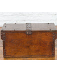 Indonesian 19th Century Wooden Trunk with Partially Removable Top and Iron Studs-5. Asian & Chinese Furniture, Art, Antiques, Vintage Home Décor for sale at FEA Home