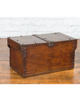Indonesian 19th Century Wooden Trunk with Partially Removable Top and Iron Studs-6. Asian & Chinese Furniture, Art, Antiques, Vintage Home Décor for sale at FEA Home