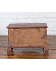 Antique Madura Hand Carved Wooden Treasure Chest with Red and Gold Décor-15. Asian & Chinese Furniture, Art, Antiques, Vintage Home Décor for sale at FEA Home